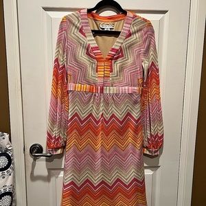 Trina Turk multi color Chevron dress.
